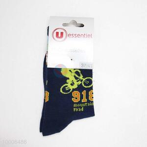 Wholesale Dark Blue Sports Cotton Socks For Kids