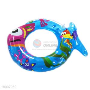 Wholesale Blue Fish Shaped PVC Plastic Inflatable Swimming Ring