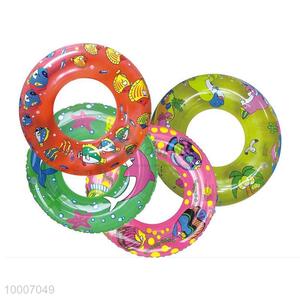 Wholesale Cute Cartoon Inflatable Transparent Swimming Ring For Kids