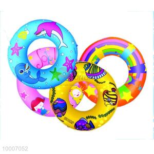 Wholesale Colorful Cute Cartoon Inflatable Transparent Swimming Ring For Kids