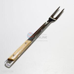 Non-magnetic 3mm Art Wooden Handle Meat Fork