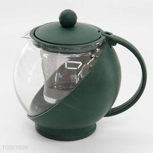 Dark Green Lucky Glass Tea Pot