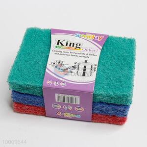 3pcs Red, Blue and Green Polyester Cleaning Scouring Pads