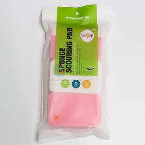 Heat-resistance 3pcs Sponge Scouring Pads For Cleaning