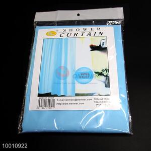 Wholesale Hot Selling Pure Color Sky Blue Shower Curtain
