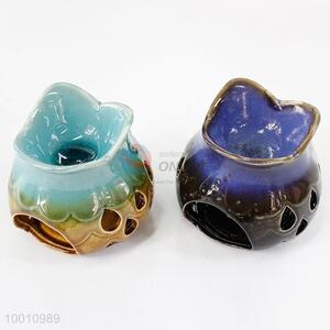 1pc High Quality Ceramics Incense Burners Crafts Pierced 2 Colors
