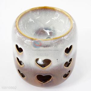 Wholesale Heart Pierced Ceramics Fragrance Oil Burners Furnace Incense Burner