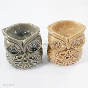1pc Owl Shaped Aromatherapy Furnace Ceramic Incense Burner 2 Colors
