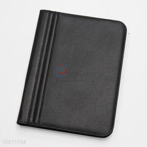 Black personal leather commercial notebook with calculator