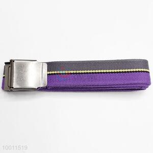 New Arrivals Purple&Gray Color Plain Webbing Belts for Jeans