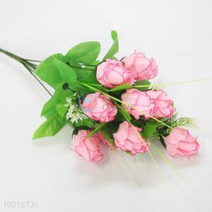 Wholesale Pink Rose Artificial Flower For Decoration