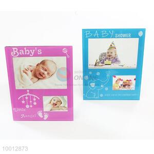 Wholesale Pink/Blue Lovely Glass Photo Frame