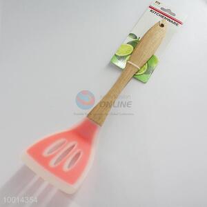 High quality  slotted spatula/kitchen turner with wooden handle