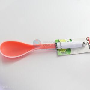 Kitchen silicone soup ladle with plastic handle