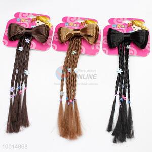 1 Set Unique Long Braided&Bowknot Hair Clip for Girls