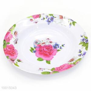 Wholesale Flower Melamine Plate /Dinner Plate With Gold Border