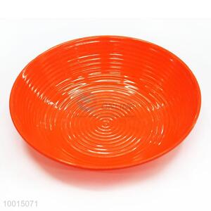 Wholesale Round Orange Melamine Bowl With Steark Pattern