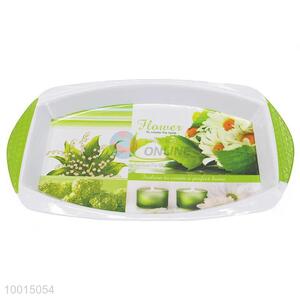 Wholesale Green Flower Melamine Tray with Handle