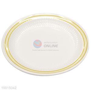 Wholesale Round Simple Melamine Plate /Dinner Plate With Gold Border