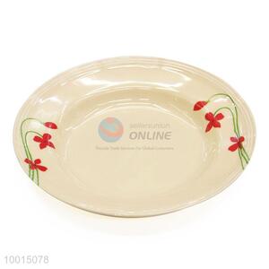 Wholesale High Quality Round Flower Pattern Melamine Plate
