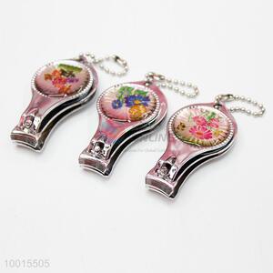 1pc Creative Flower Printed Round Nail Clipper Bottle Opener
