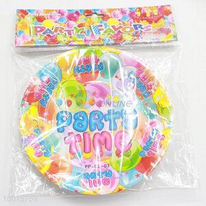 Happy Party 10pcs/1Bag 7 Cun Paper Dish for Birthday Party Supplies