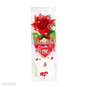 Wholesale Monthly Rose Artificial Flower with Bears For Holiday