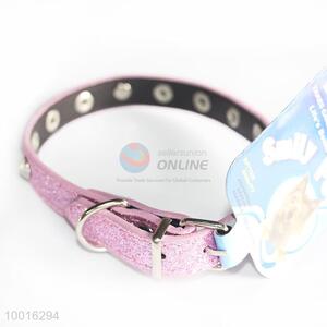 Wholesale Pink PU Dog Collar/Dog Leashes
