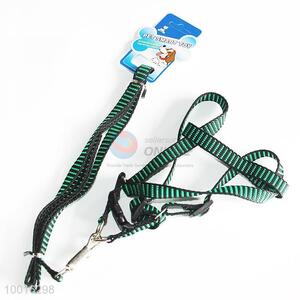 Wholesale High Quality Green Streak Pattern Harness Dog Leashes