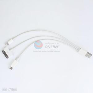 Wholesale 3 in 1 White Multi-function USB Data Cable