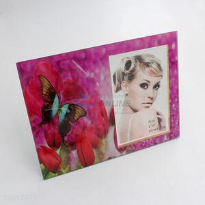 Creative gift/pink butterfly pattern photo frame