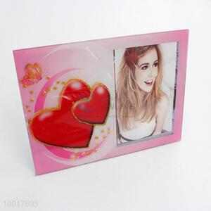 Hot sale pink photo frame with loving heart pattern