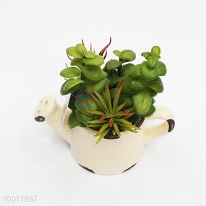 Good Quality Artificial/Simulation Potted Plant with Ceramics Teapot Shaped Pot