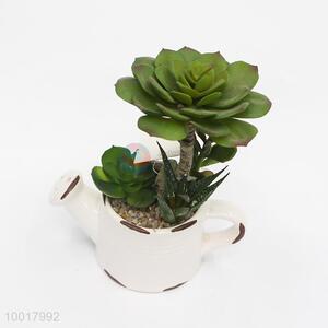 Artificial/Simulation Potted Plant of Lotus with Ceramics Teapot Shaped Pot