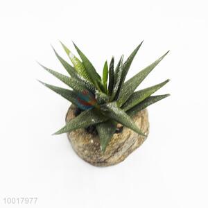 Artificial/Simulation Potted Plant of Barbados Aloe with Stone Pot