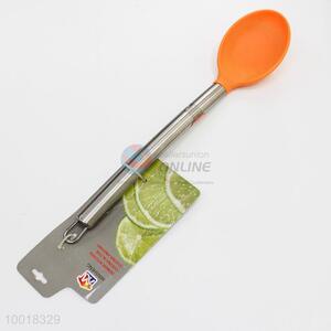 Silicone meal spoon with long hollow handle