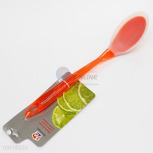Hot sale silicone meal ladle with long plastic handle