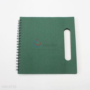Wholesale Simple and Dark Green Notebook with Handing Hole