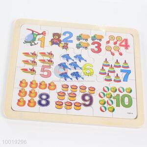 Cartoon kids educational toys 3d number shape puzzle