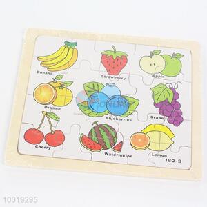 Wooden educational toy kids fruits puzzle