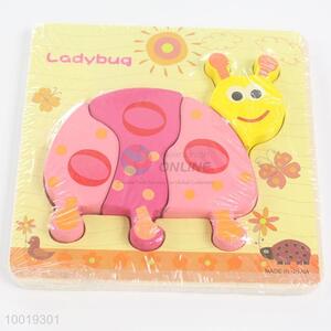 Pink Animal Shaped Wood Building Block Puzzle