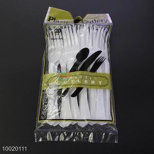 Plastic Cutlery Set of 20pcs White Spoons