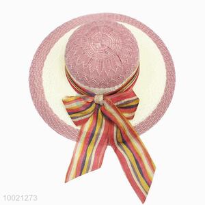 Colorful Summer Beach Sun Hat with Bowknot