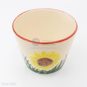 Sunflower ceramics garden flower pot