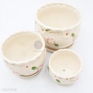 Wholesale 3pcs ceramics garden flower pot set