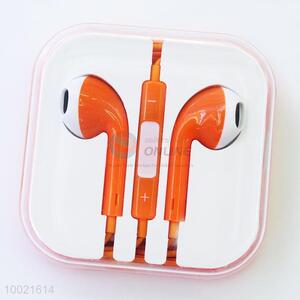 Orange earphone headphone for mobile iphone/MP3