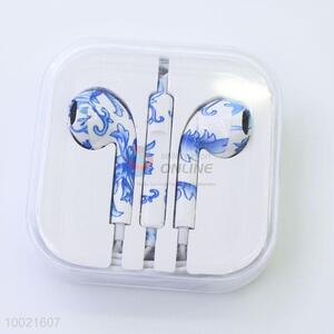 Chinese Style Blue and White Porcelain Pattern Earphone