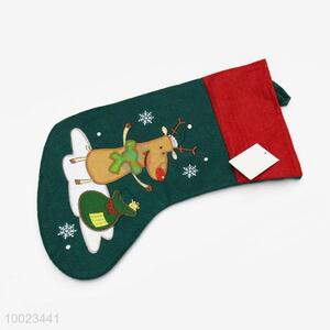 High Quality Elk and Gift Pattern Non-woven Christmas Stocking