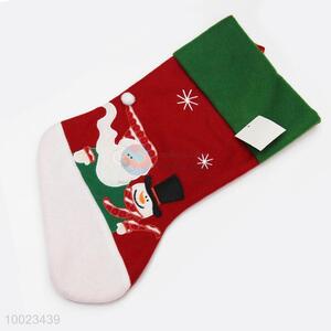 High Quality Santa Claus and Snow Man Pattern Non-woven Christmas Stocking