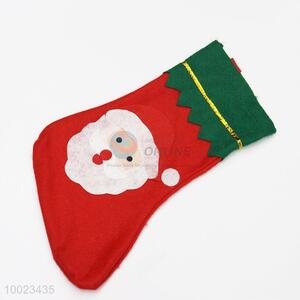 Wholesale Santa Claus Head Pattern Non-woven Christmas Stocking